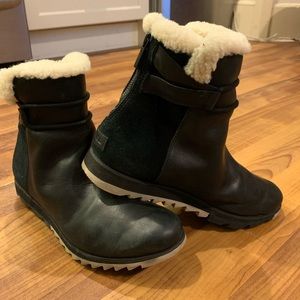 Sorel Sherpa Leather Winter Ankle Boot